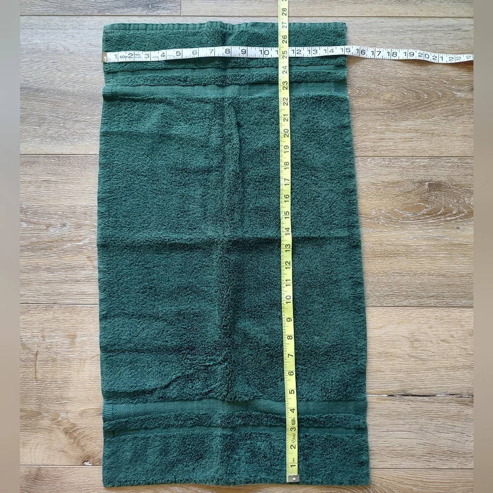 Ralph Lauren Home Vintage Green Hand Towels Egyptian Cotton Set Of Four